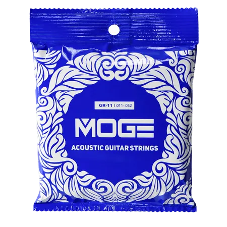 MOGEGR-11AcousticGuitarStrings in a white background