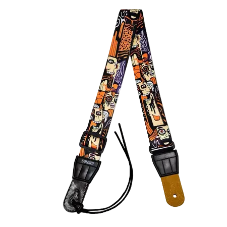 SOLDIER STP - Graffiti Universal Guitar Strap in a white background